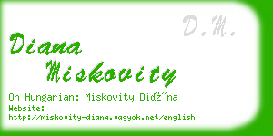 diana miskovity business card